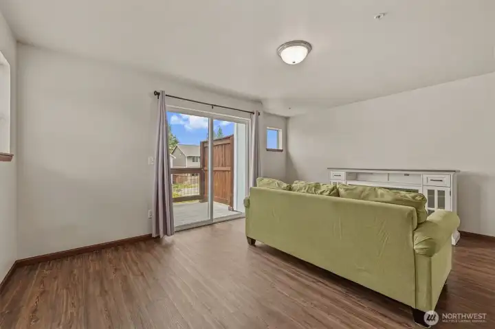 Living room furniture included.