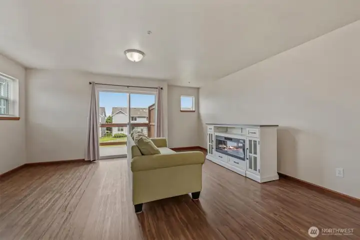 Living room furniture included.