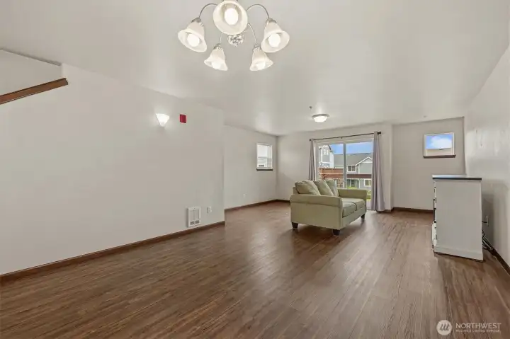 Living room furniture included.