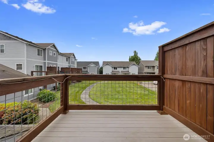 2nd floor deck facing north.