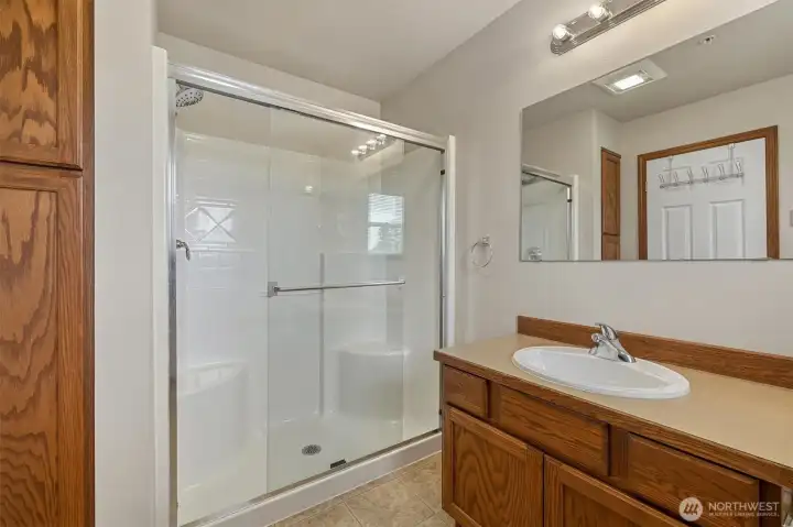 3rd floor primary bathroom, walk in shower.