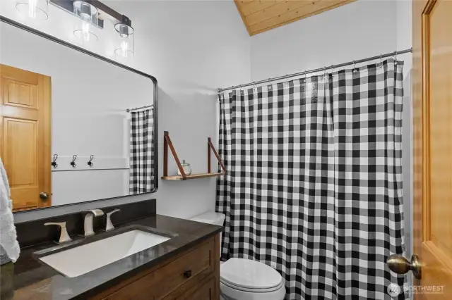 Full bath upstairs.