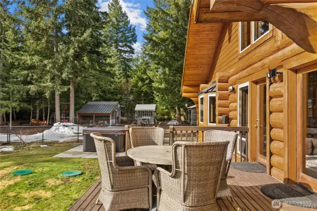 Enjoy the peaceful setting off the back deck.