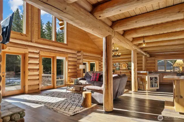 Open concept living space with lots of natural light