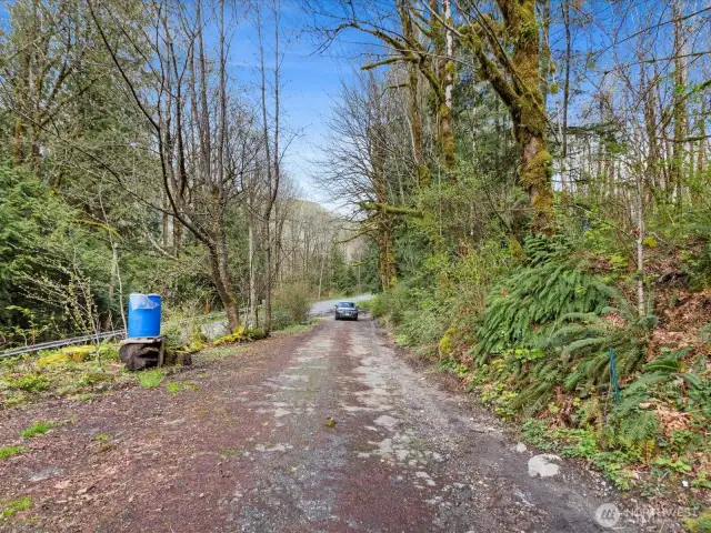 Back down the driveway