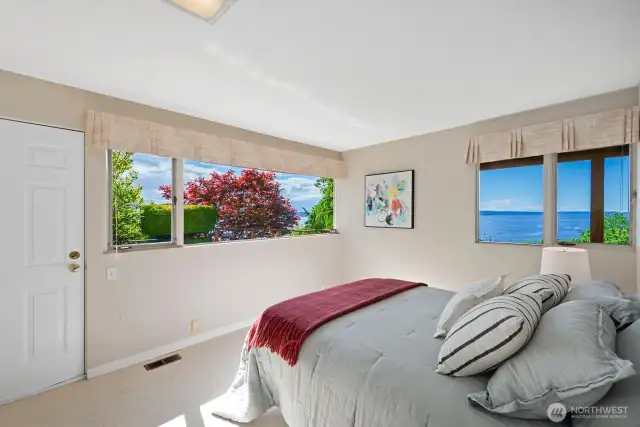2 of 2 bedrooms on the lower level. This room has access to the patio and yard.