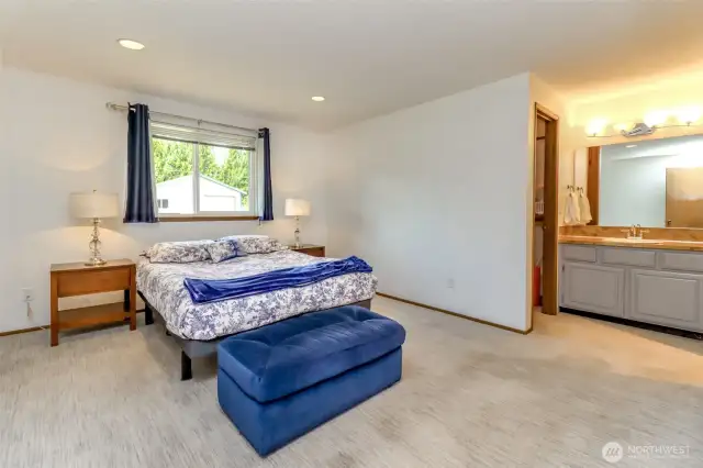Primary bedroom with 3/4 bath.