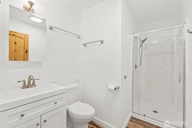 Lower level 3/4 bathroom.