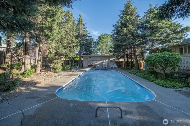 Looking S towards Pool House