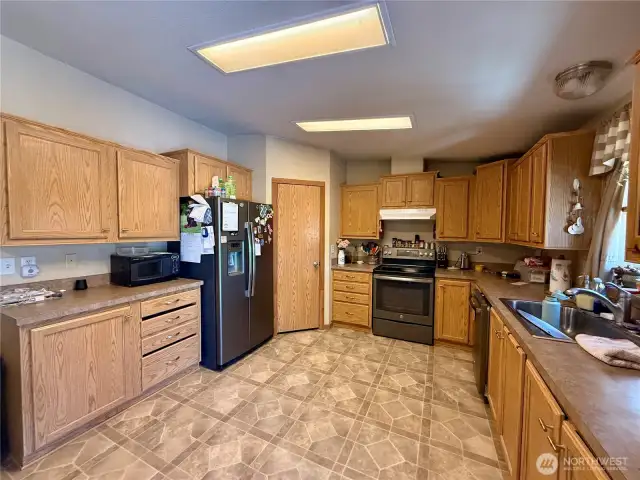 Kitchen with walk-in pantry