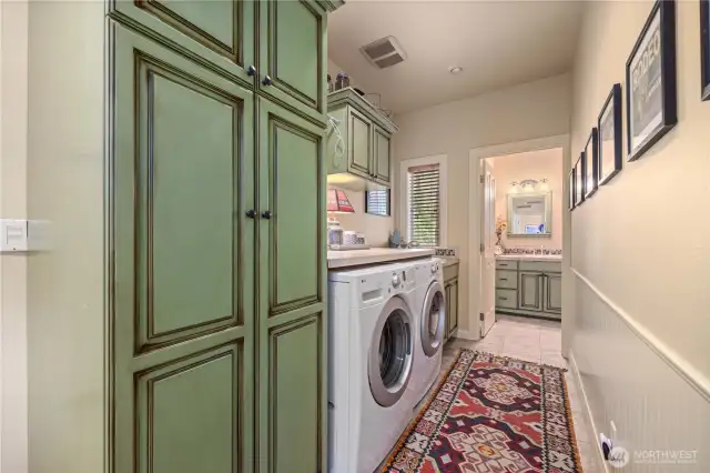 Laundry Area with extra Cabinets