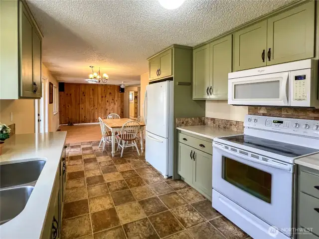 Another view of spacious kitchen