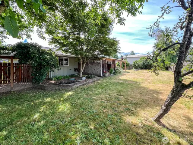 Corner lot with an extra large backyard