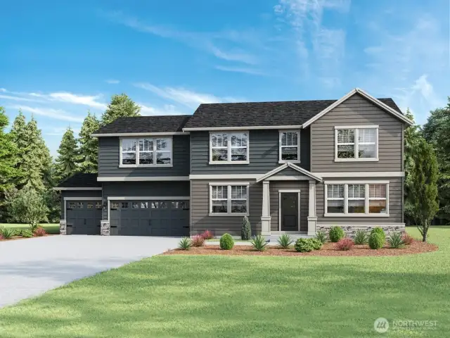 3 car Devonshire elevation C. Photos are for representational purposes only. Some colors and finishes may differ.