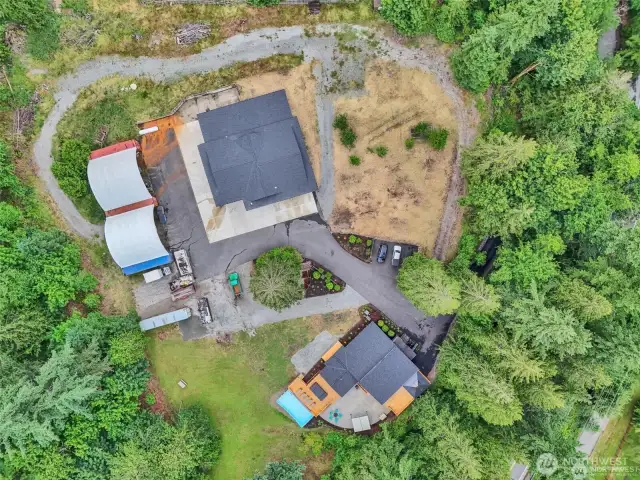 Tucked away on 4.37 private acres in a peaceful, wooded setting.