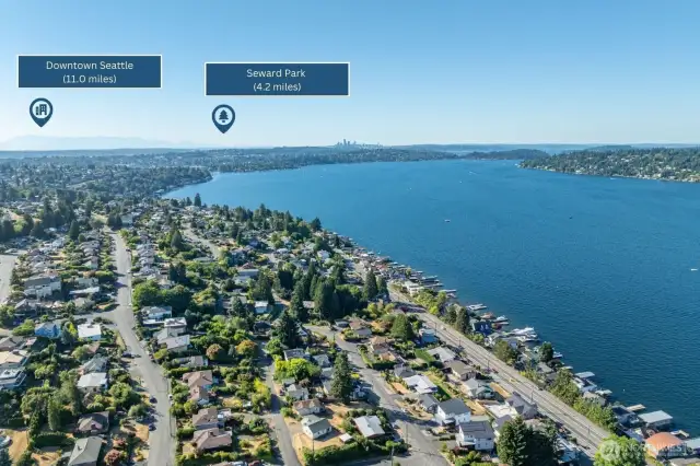 West View : Just minutes from the heart of Downtown Seattle, with scenic Seward Park nearby—offering the perfect blend of city access and outdoor recreation.