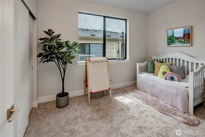 Beautiful upstairs bath with luxury finishes downstairs 1/2 bath (model home lot 1A, colors may vary)
