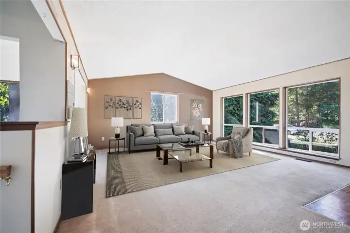 Formal living room - virtually staged.