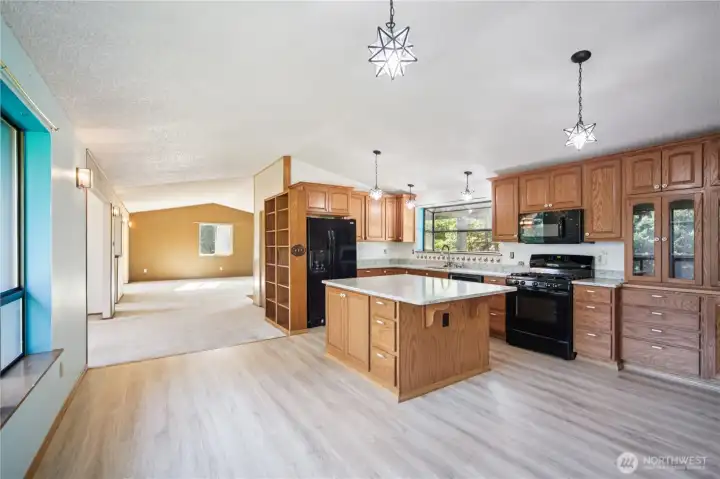 Eat-in kitchen.