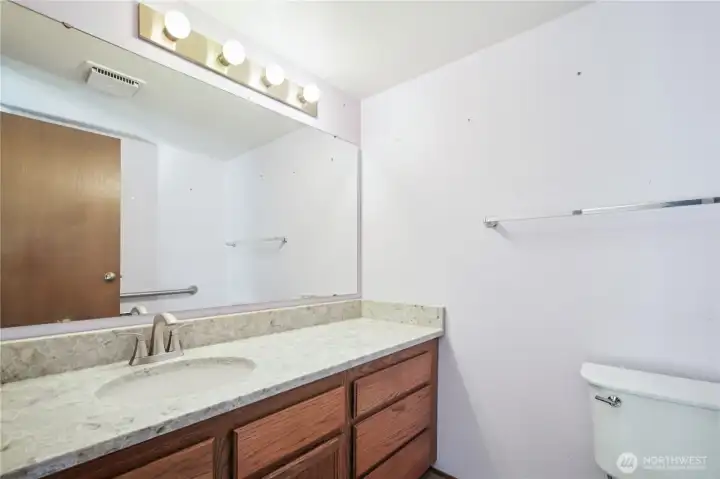 Updated powder room on main.