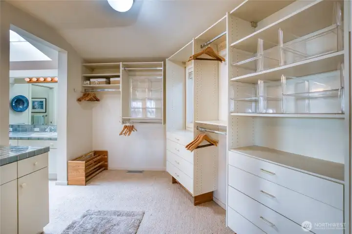 The walk-through closet flows to the ensuite bathroom.