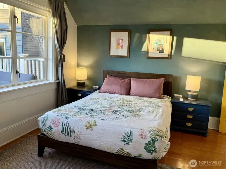 Primary bedroom in main unit (upstairs).