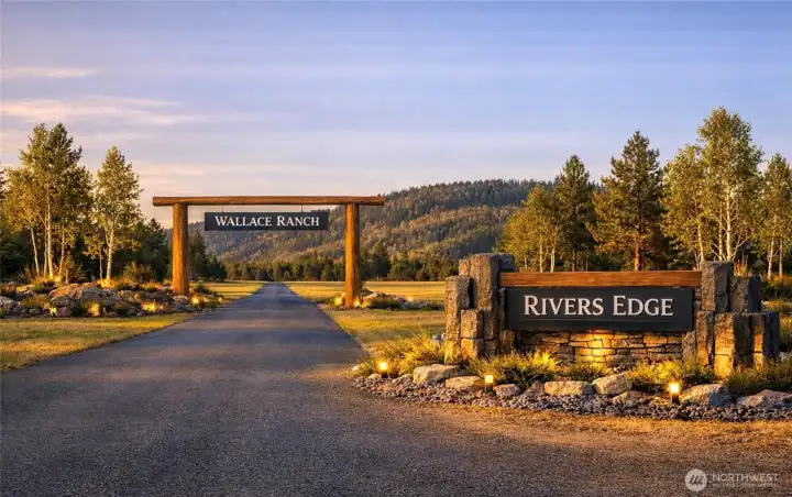 Potential entrance to Rivers Edge- Created by ai Potential entrance to Rivers Edge- Created by ai