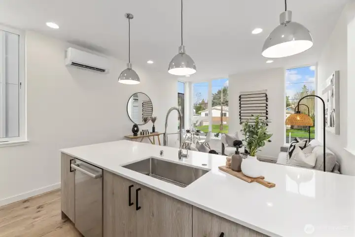 Level II Chief Eat-In Kitchen with Bosch appliances and views.