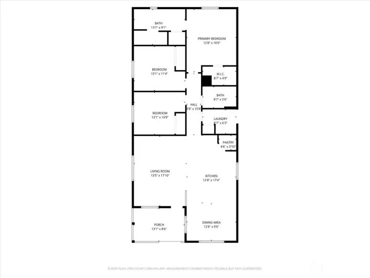 Thoughtfully designed layout with open living at the center, separated primary suite, and functional bedroom placement.