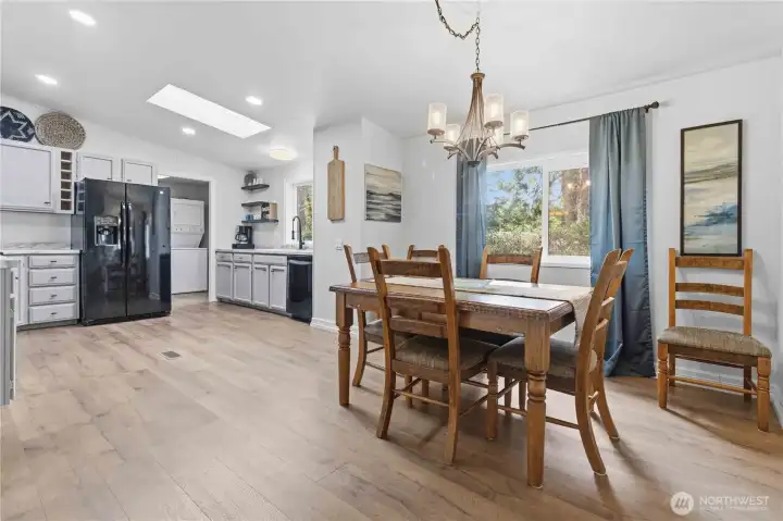 New flooring + fresh paint + skylight = Perfection!