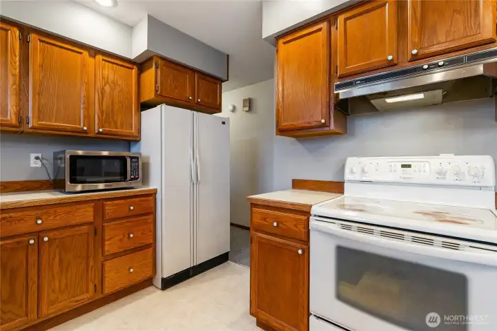 Kitchen with included appliances