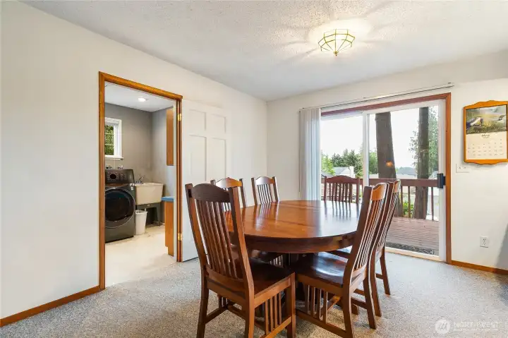 Dining area next to kitchen