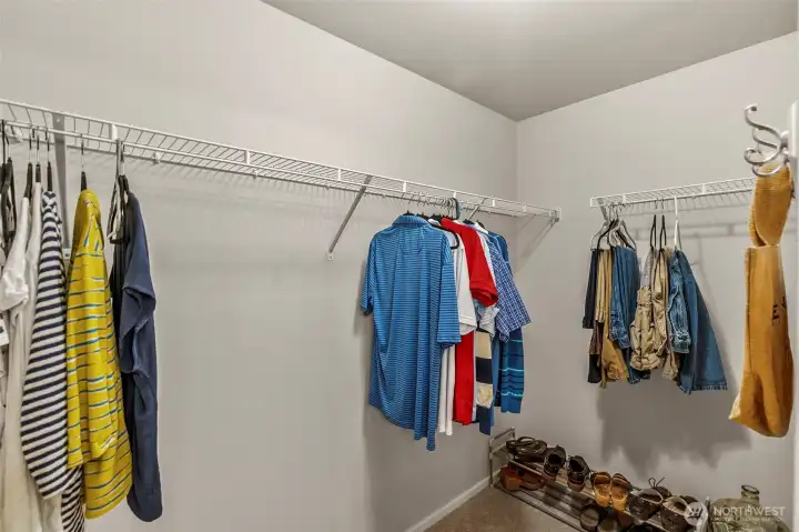 Primary walk in closet