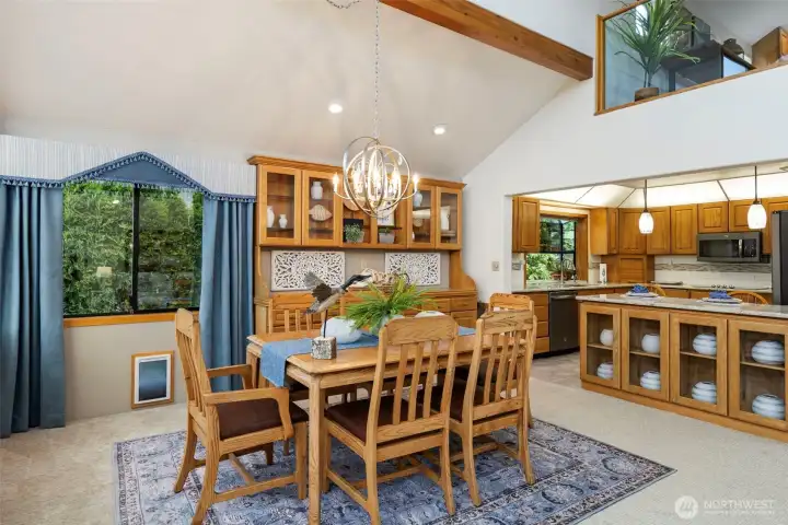Kitchen has oodles of quartz counterspace, stainless appliances, and a solid granite built in buffet. Kitchen has oodles of quartz counterspace, stainless appliances, and a solid granite built in buffet.