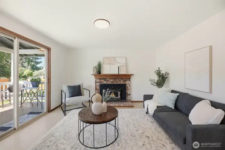 Family room off of kitchen