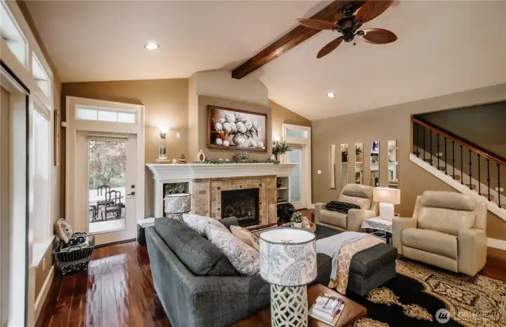 Family room has access to the outdoor kitchen and the back covered patio.