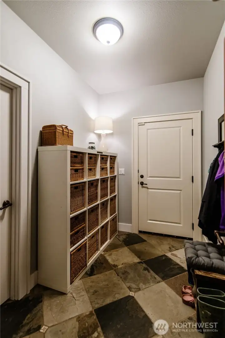 Mud room off the garage.