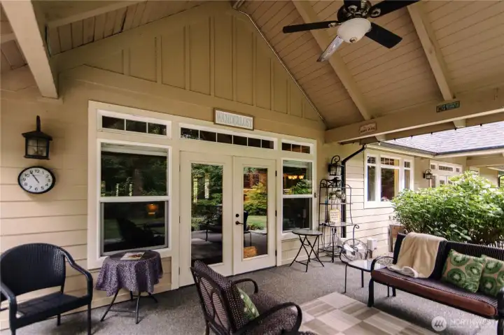 Back covered patio.