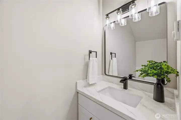 Powder bath on main level