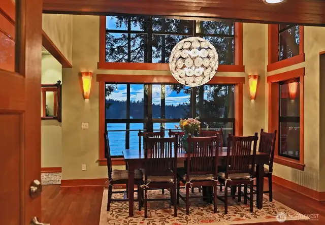 View, View, View! Stunning light fixtures throughout. Hardwood floors. Fir wrapped windows.