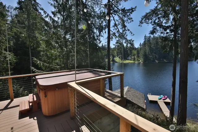 Enjoy the hot tub after fun in the sun!