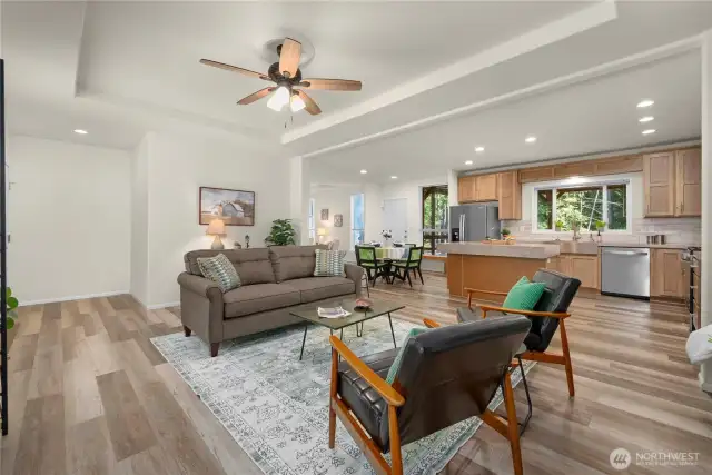 Beautiful easy care luxury vinyl flooring throughout entire home.
