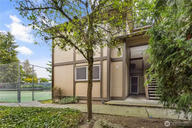 Close to the pool and sport court