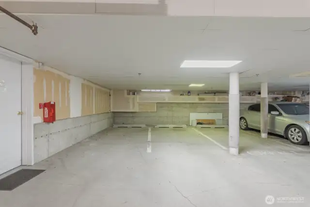 Designated 2 parking spots in underground garage.