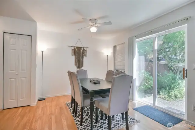 The dining area is nice sized