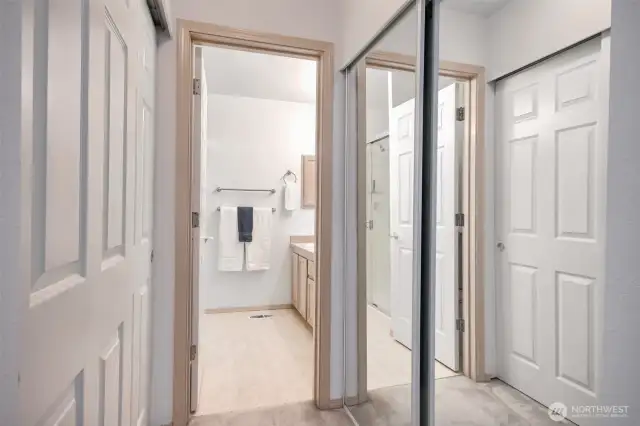 Double closets for 2 people!