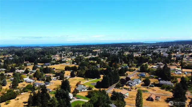 Looking northeast towards protection island.