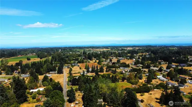 Looking north toward the Dungeness Spit and across the Straight to Canada.