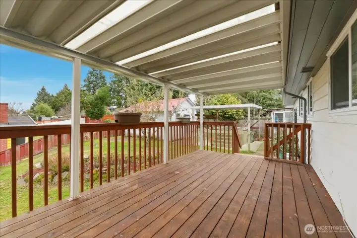 Deck off kitchen