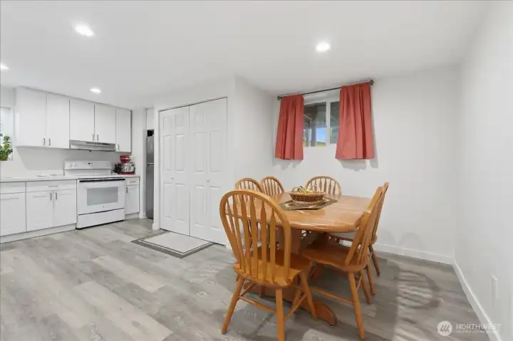 Lower level kitchen and dining room